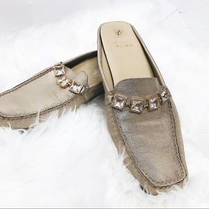Stuart Weitzmen Slide Slip On Flat Mule Loafer